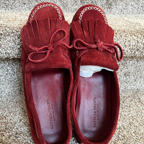 Bottega Veneta Men\'s Burgundy Leather Loafers main image 15